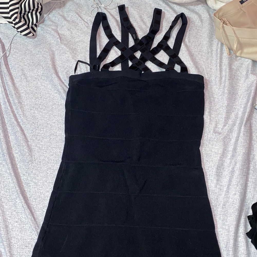 Arden B Crisscross Bandage Dress